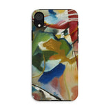 Painting with Green Center - Vasily Kandinsky Iphone Case, Xr / Matte, Colorful Abstract Art Phone Case Vibrant Brushstrokes Geometric