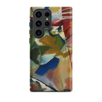 Painting with Green Center - Vasily Kandinsky Phone Case Samsung Galaxy S23 Ultra / Matte Abstract Art Phone Case Bold Strokes Red Blue