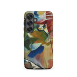 Painting with Green Center - Vasily Kandinsky Phone Case Samsung Galaxy S25 / Matte Abstract Art Phone Case Bold Strokes Red Blue Vasily
