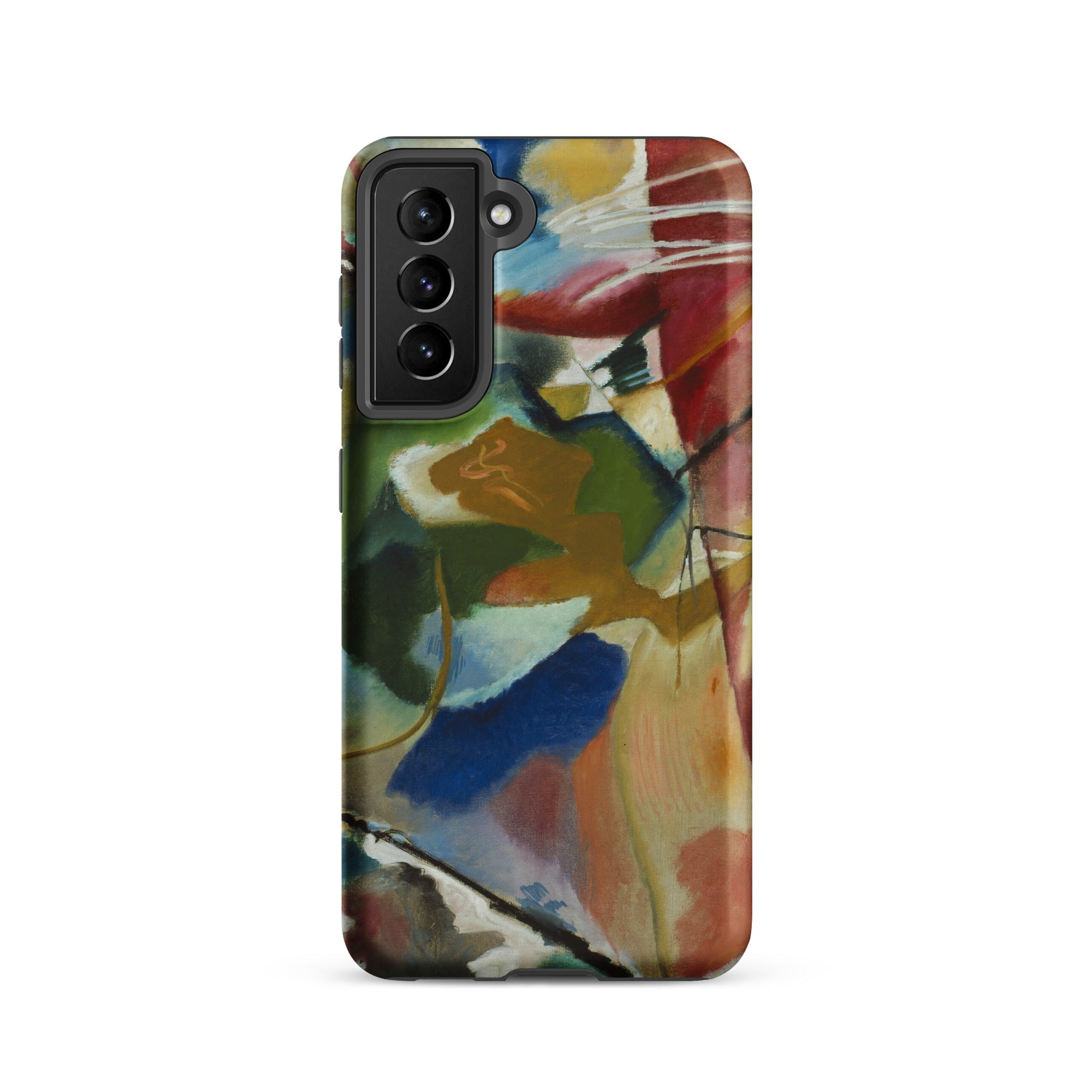 Painting with Green Center Vasily Kandinsky Samsung Case, Galaxy S21 / Matte, Smartphone Abstract Art Case