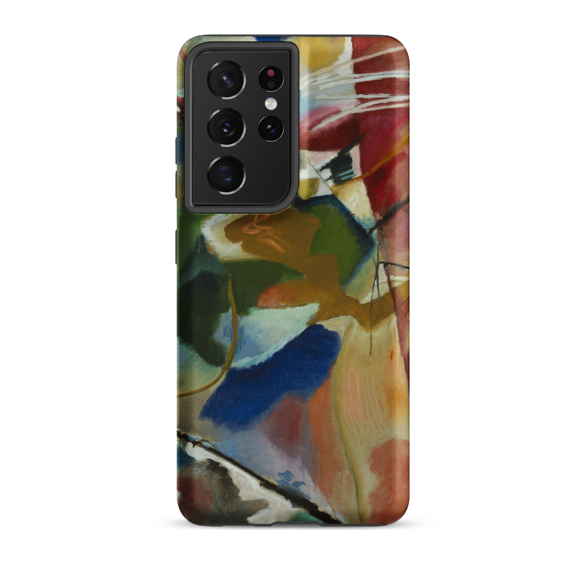 Painting with Green Center Vasily Kandinsky Samsung Case, Galaxy S21 Ultra / Matte, Smartphone Case Vibrant Abstract Art Design Prominent