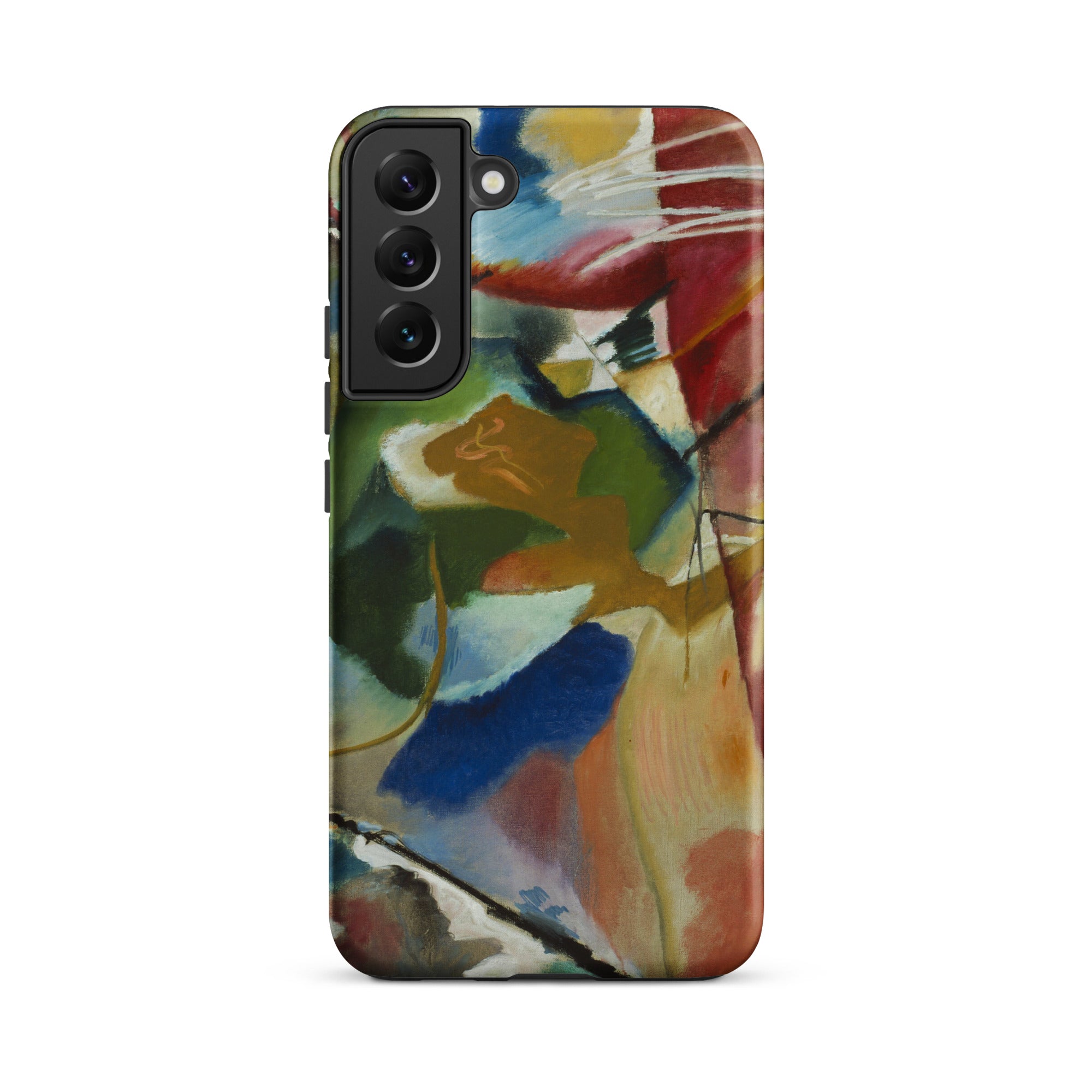 Painting with Green Center Vasily Kandinsky Samsung Case, Galaxy S22 Plus / Matte, Smartphone Case Abstract Colorful Painting Design