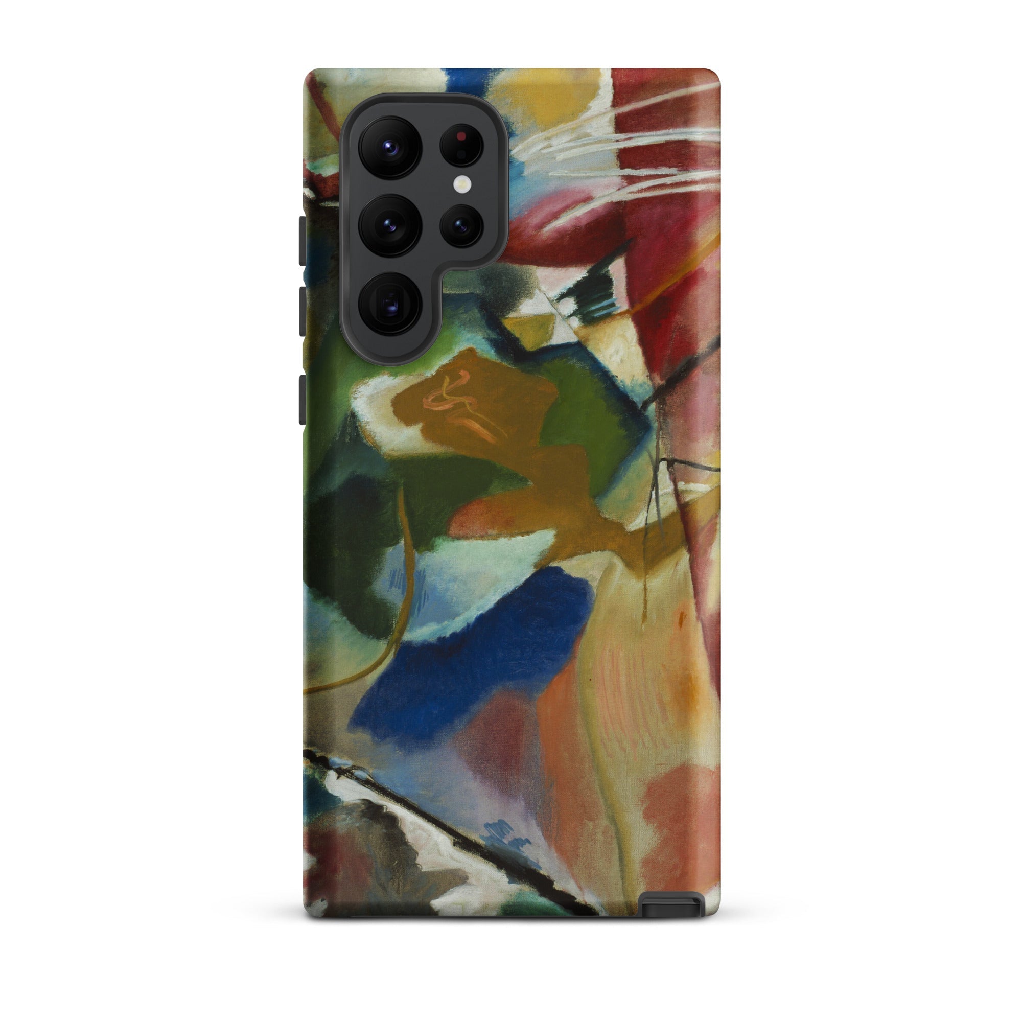 Painting with Green Center Vasily Kandinsky Samsung Case, Galaxy S22 Ultra / Matte, Smartphone Abstract Art Themed Protective Case