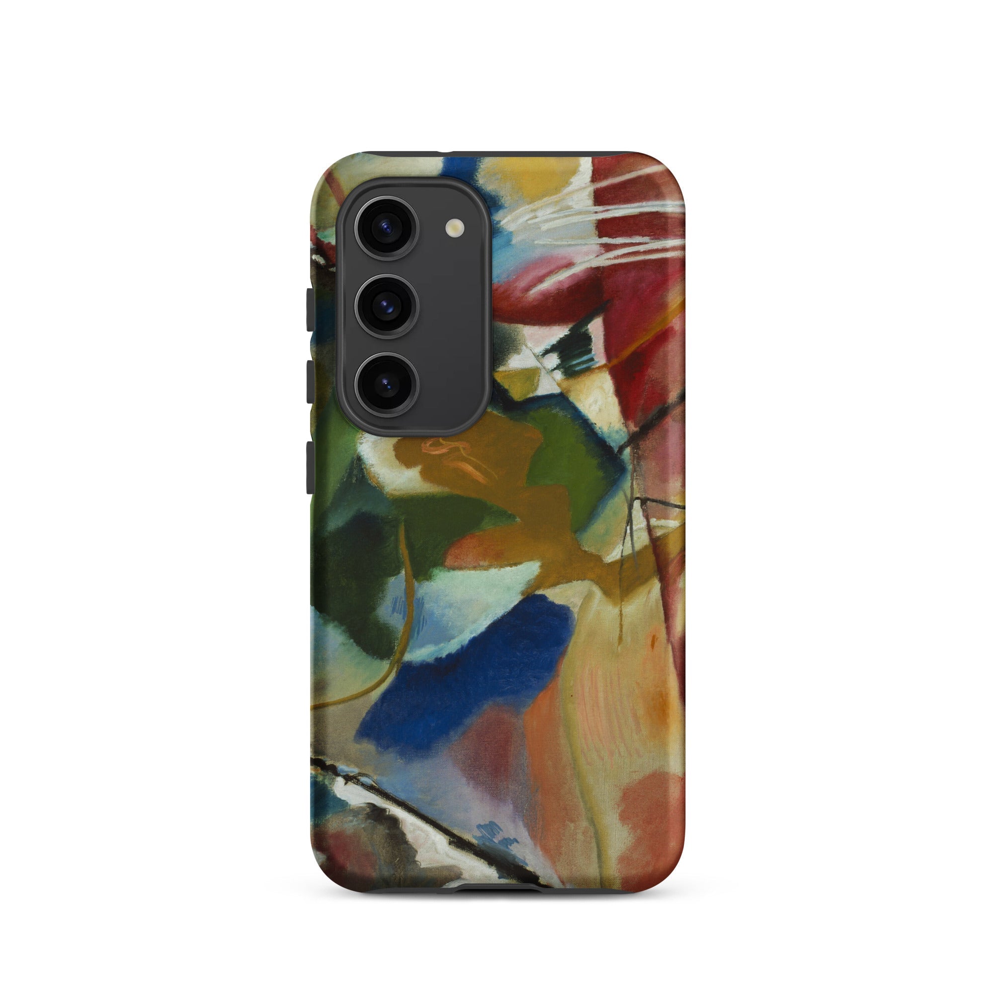 Painting with Green Center Vasily Kandinsky Samsung Case, Galaxy S23 / Matte, Smartphone Case Abstract Colorful Painting Design
