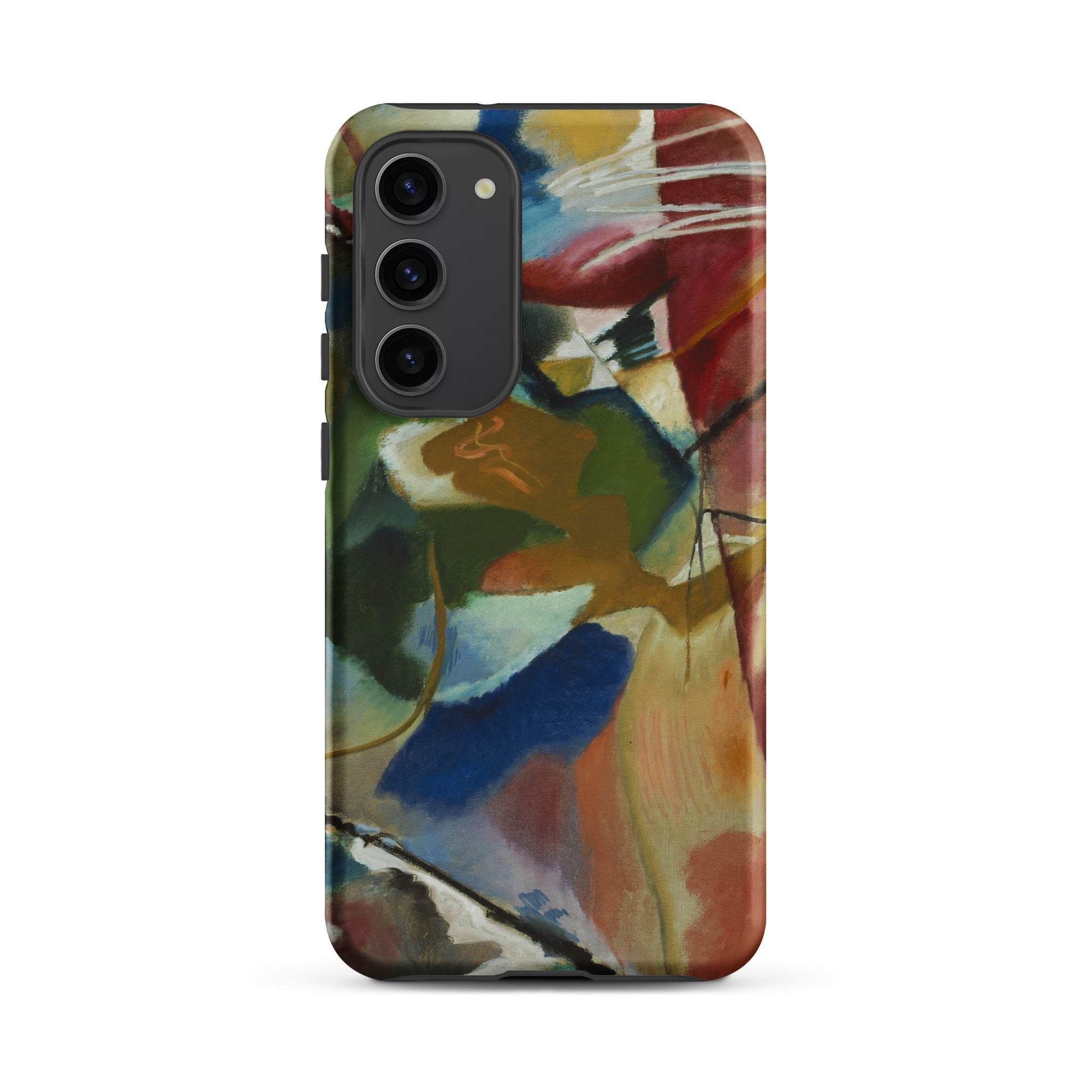 Painting with Green Center Vasily Kandinsky Samsung Case, Galaxy S23 Plus / Matte, Smartphone Case Abstract Art Design Colors Brushstrokes