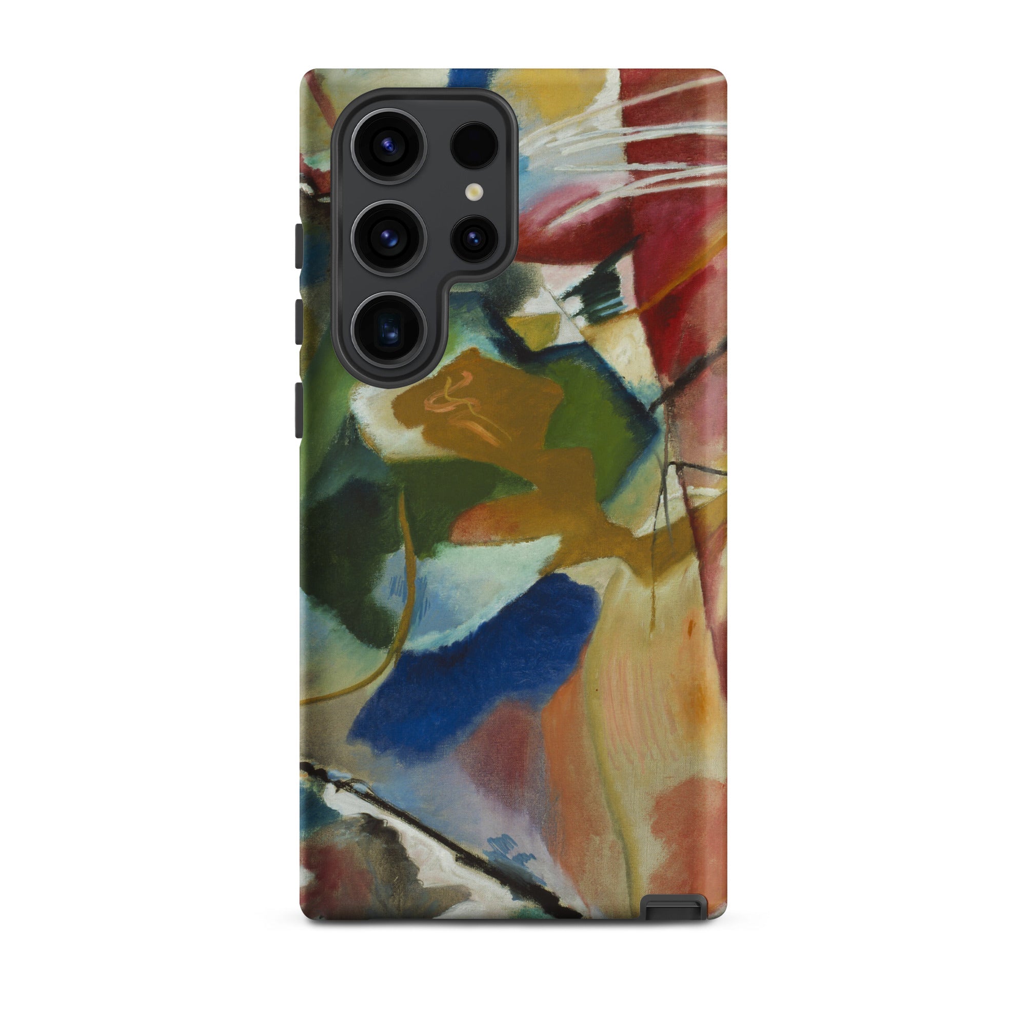 Painting with Green Center Vasily Kandinsky Samsung Case, Galaxy S23 Ultra / Matte, Smartphone Abstract Art Patterned Protective Case