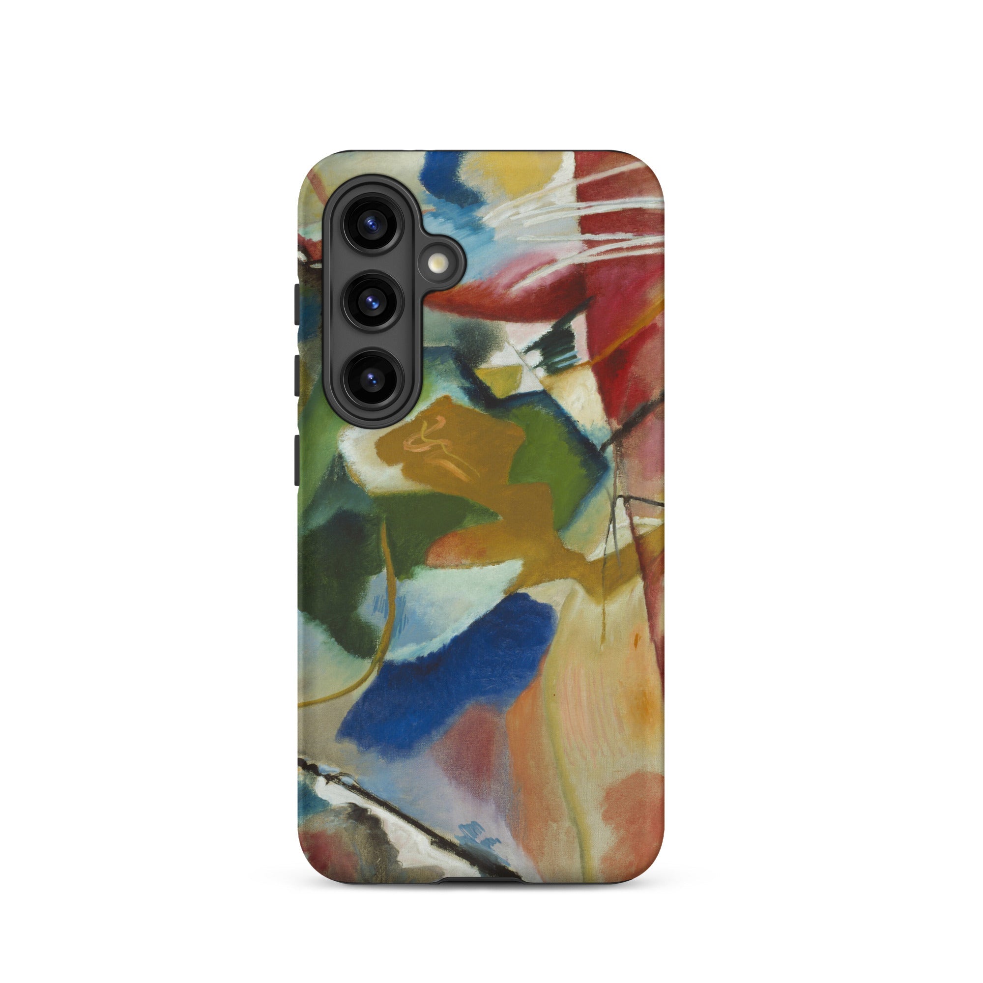 Painting with Green Center Vasily Kandinsky Samsung Case, Galaxy S24 / Matte, Smartphone Case Abstract Art Design Colors Shapes