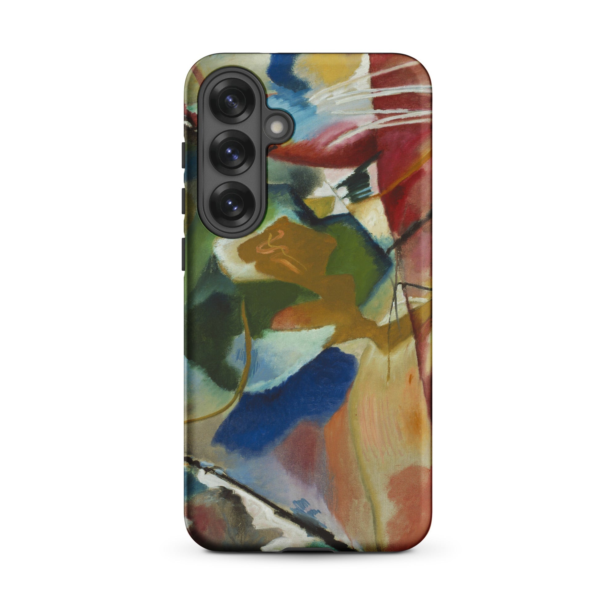 Painting with Green Center Vasily Kandinsky Samsung Case, Galaxy S25 Plus / Matte, Smartphone Case Abstract Art Design Vibrant Colors