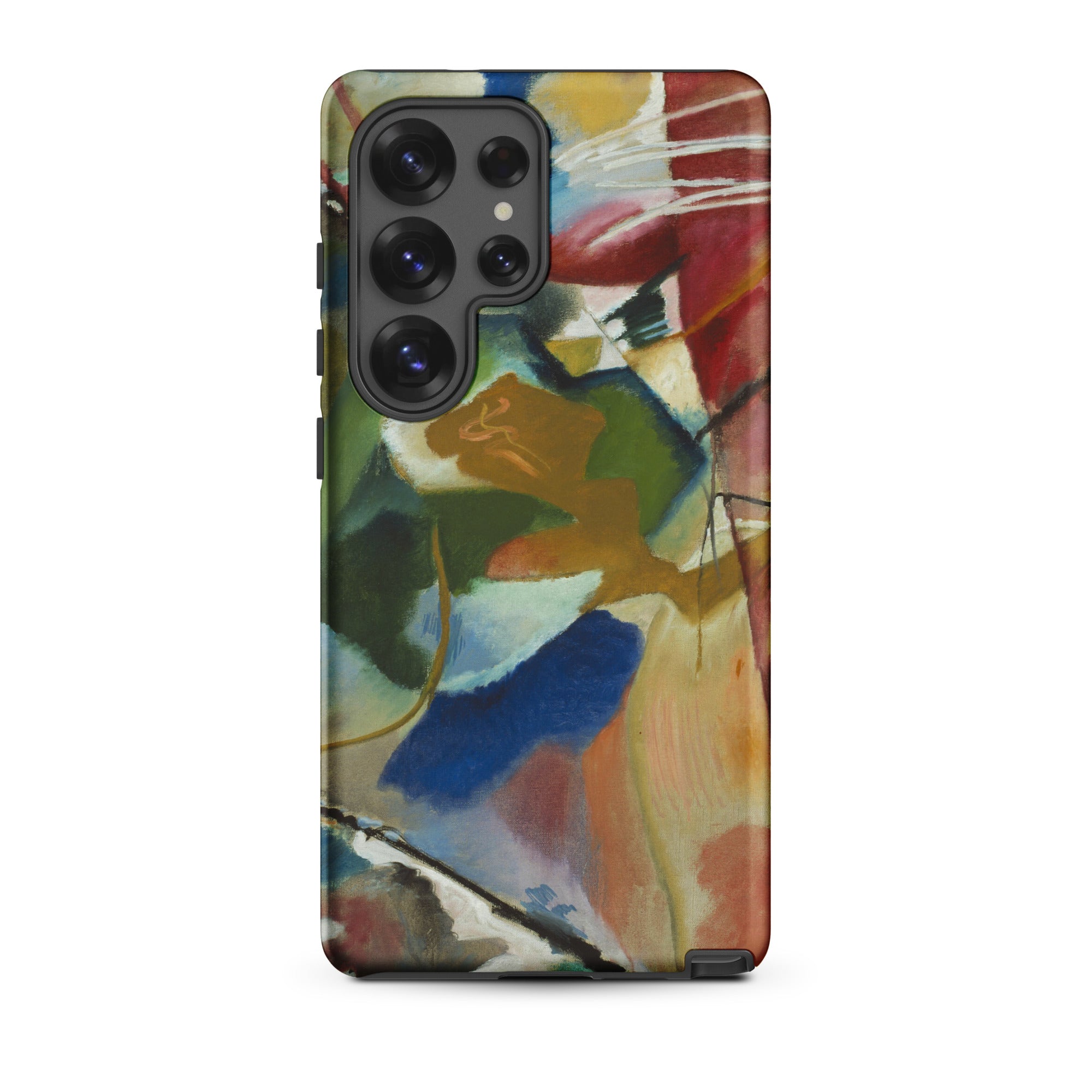 Painting with Green Center Vasily Kandinsky Samsung Case, Galaxy S25 Ultra / Matte, Smartphone Case Abstract Colorful Pattern