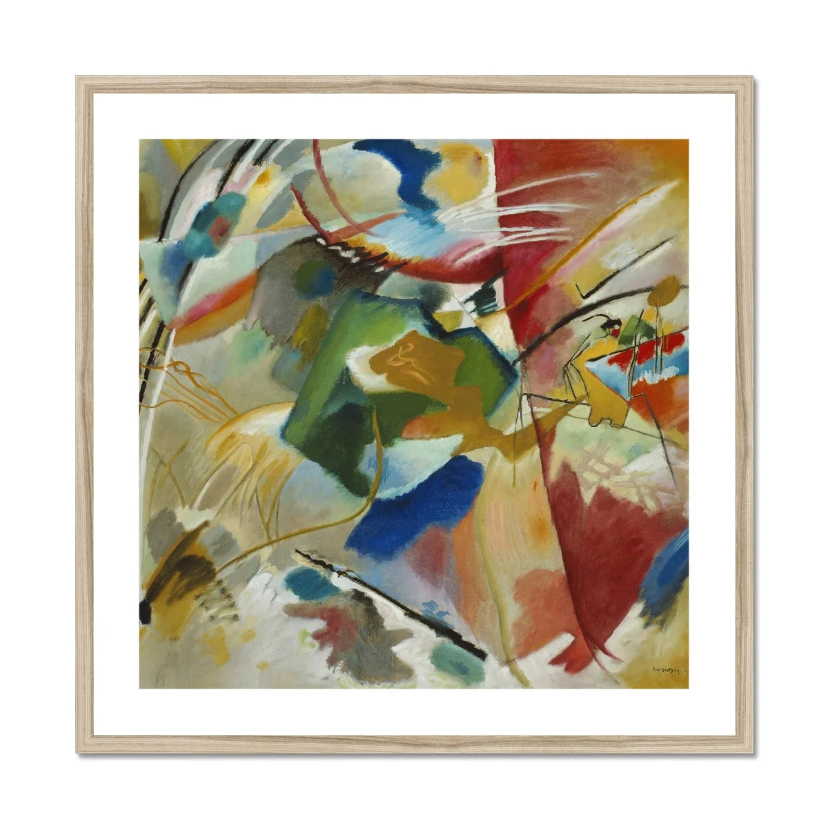 Painting with Green Center - Wassily Kandinsky Art Print