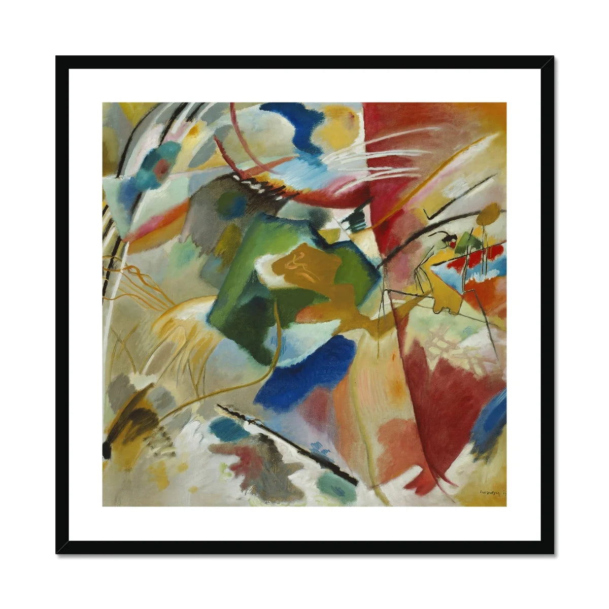 Painting with Green Center - Wassily Kandinsky Art Print