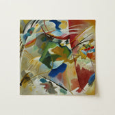 Vibrant Abstract Canvas Painting Bold Strokes Red Blue Vasily Kandinsky, Kandinsky’s Revolutionary Brushstrokes, Rhythmic Cadence