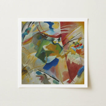 Painting with Green Center - Wassily Kandinsky Art Print / Canvas Vibrant Abstract Bold Strokes Red Blue Vasily, Kandinsky’s Revolutionary