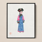 Noblewoman - Qing Dynasty Manchu Fashion Framed Canvas Posters Prints & Visual Artwork