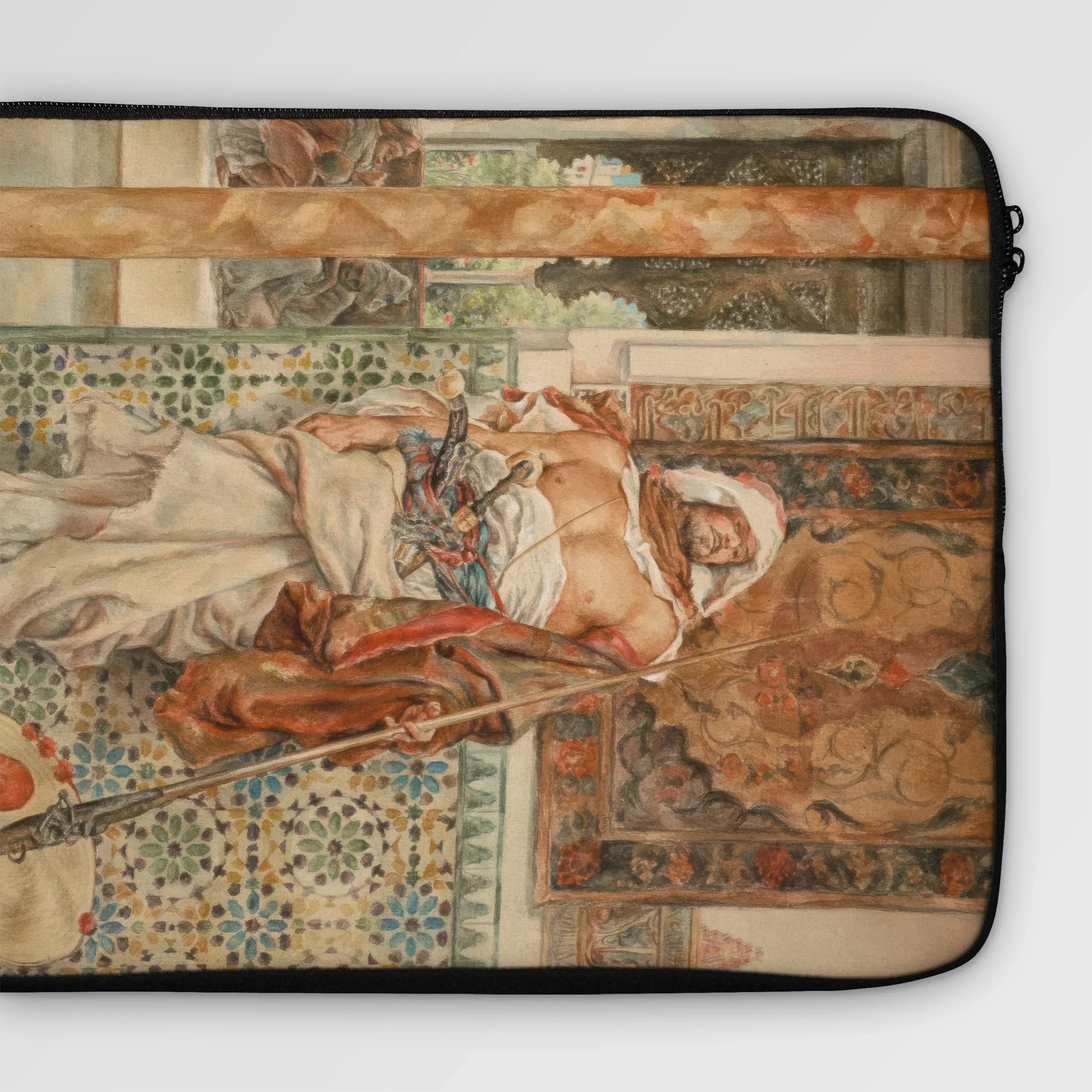The Palace Guard - Antonio Fabrés Laptop Sleeve, 8070904_10984, Laptop Sleeve Classical Painting Figures Ornate Rugs