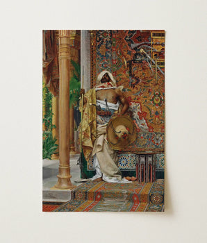 Framed Reproduction Painting Sultan’s Chamber Jean-léon Gérôme Man Antonio Fabrés’s Palace Guard, Art Print, Sumptuous World
