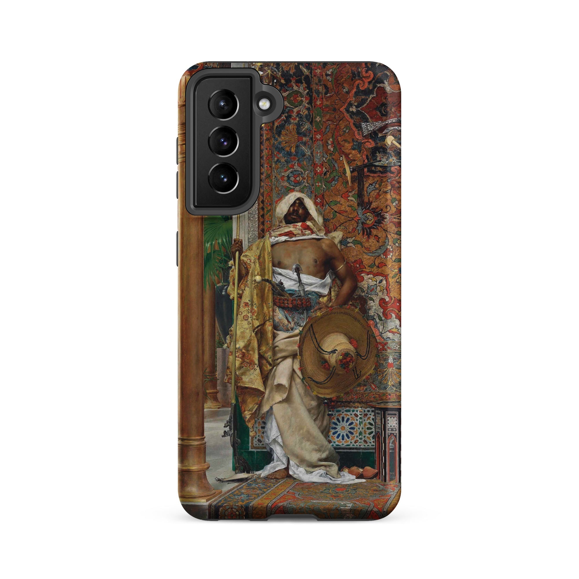 The Palace Guard Antonio Fabres Samsung Case, Galaxy S21 Fe / Matte, Black Smartphone Case Orientalist Painting