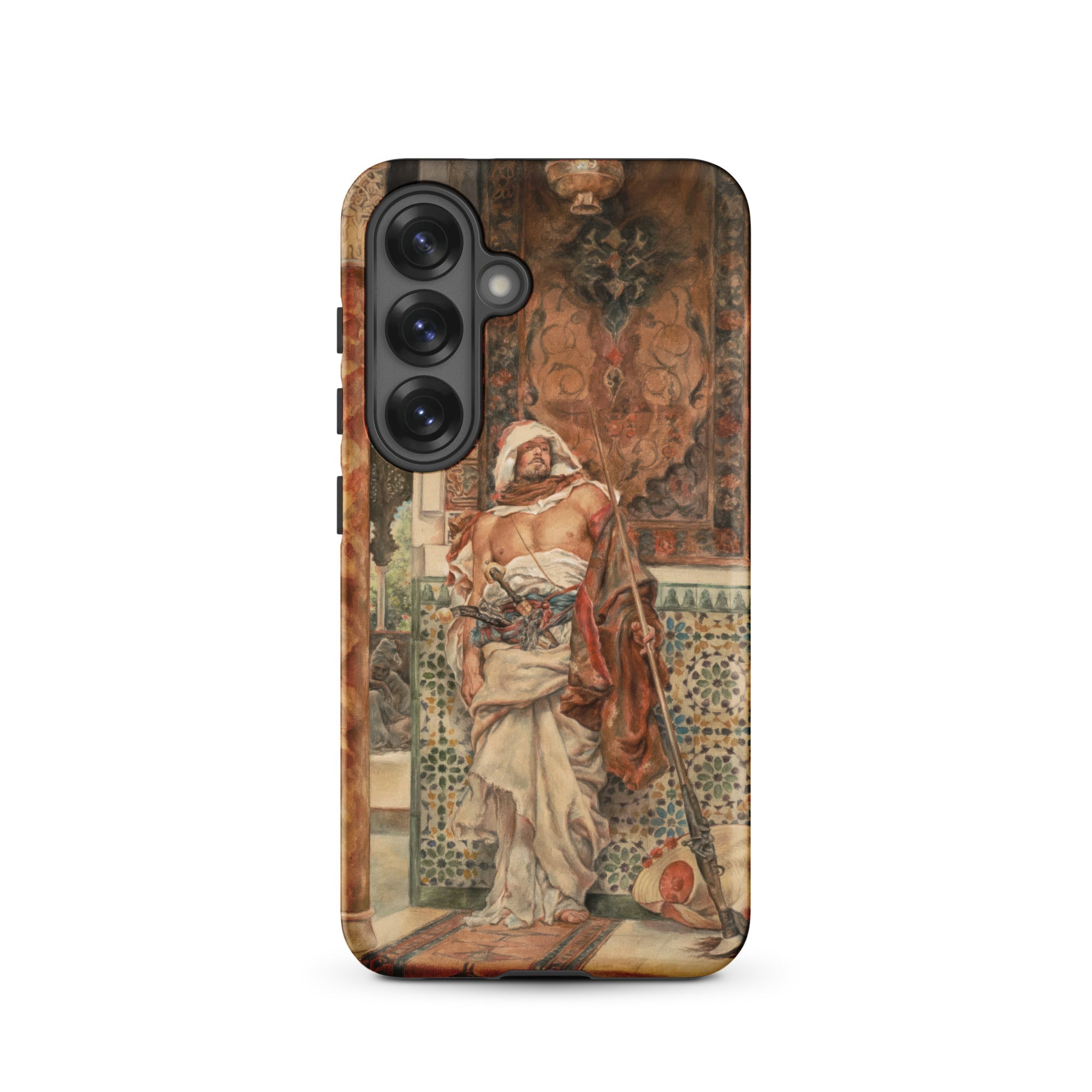 The Palace Guard Antonio Fabrés Samsung Case, Galaxy S25 / Matte, Smartphone Case Orientalist Painting Man Traditional Attire