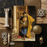 Palace Guard - Ludwig Deutsch Orientalism Art Print / Canvas Detailed Painting Medieval Warrior Ornate Golden Armor Yellow, Deutsch’s Prints