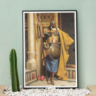 Palace Guard Ludwig Deutsch Orientalism Art Print, Framed Artwork Warrior Traditional African Attire Spear Shield