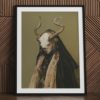 Pandora - Dark Priestess Art Print / Canvas, Dark Priestess Art, Skull Mask Locked, Specter Torn