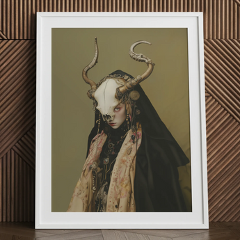 Pandora - Dark Priestess Art Print / Canvas, Dark Priestess Art, Skull Mask Locked, Specter Torn