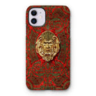 Panel in Buhl - Matthew Digby Wyatt Iphone Case, 11 / Matte, Ornate Iphone Case Golden Lion Head Red Green