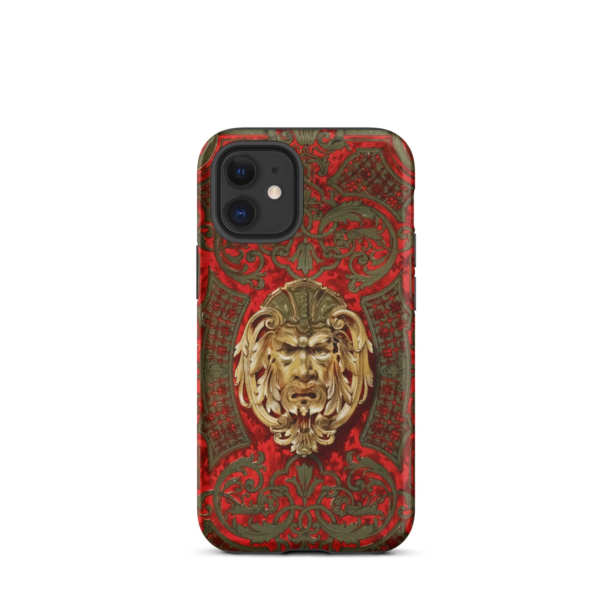 Panel in Buhl Matthew Digby Wyatt Iphone Case, 12 Mini / Matte, Red Gold Ornate Phone Case