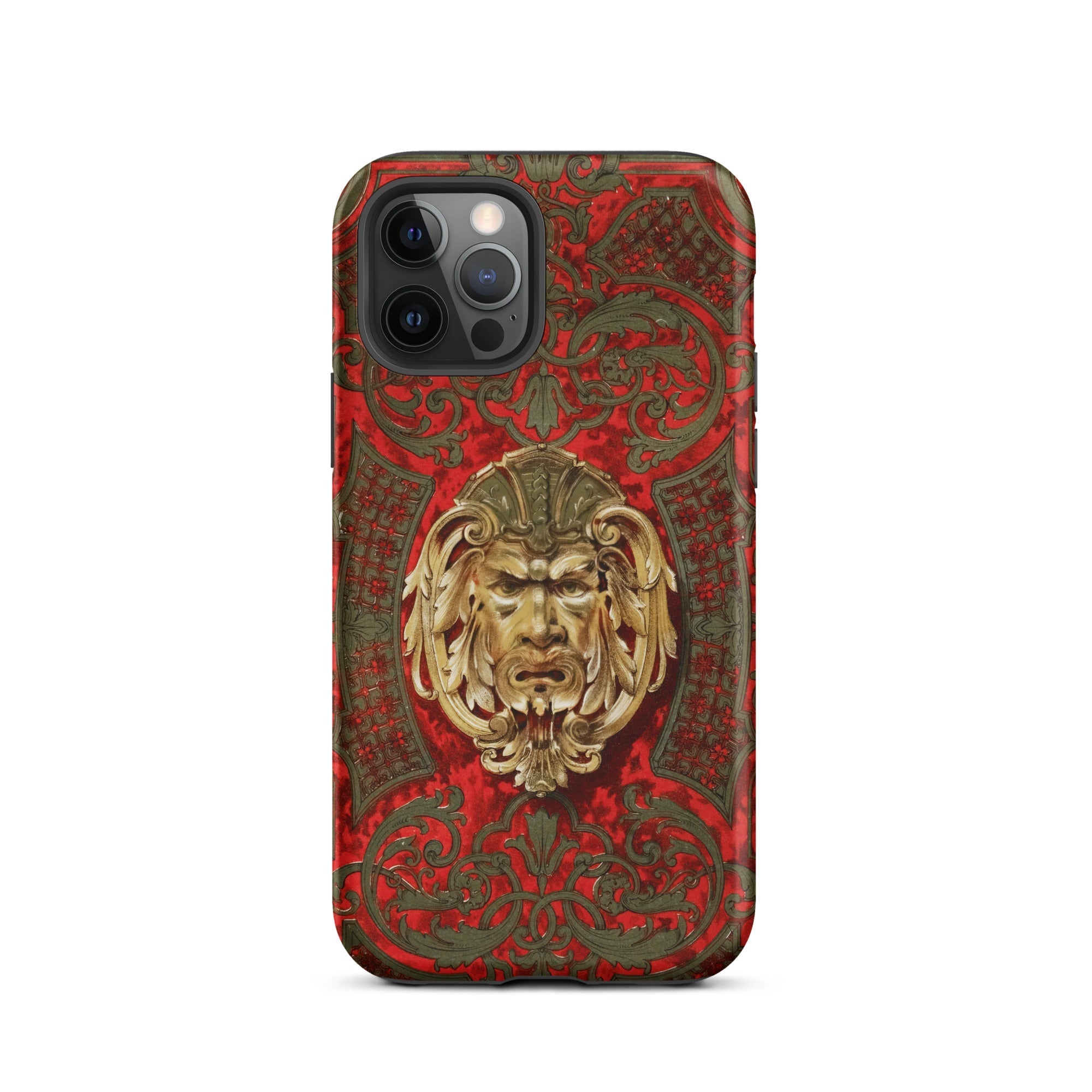 Panel in Buhl Matthew Digby Wyatt Iphone Case, 12 Pro / Matte, Red Gold Phone Case Grotesque Face