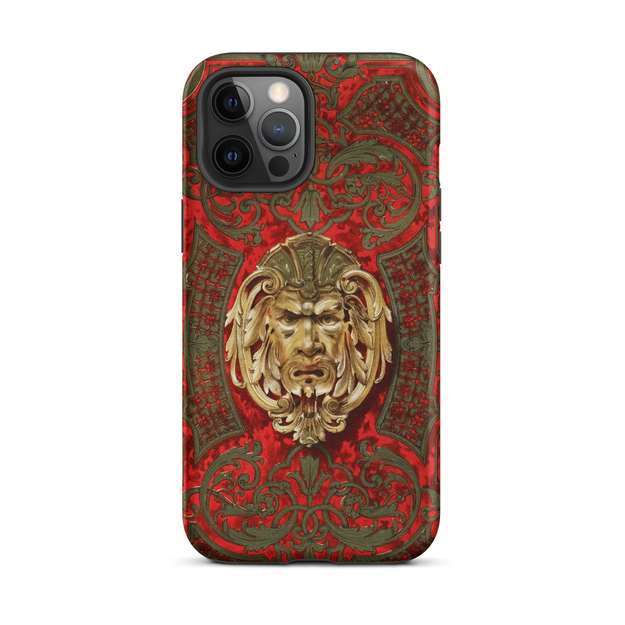 Panel in Buhl Matthew Digby Wyatt Iphone Case, 12 Pro Max / Matte, Ornate Red Gold Phone Case