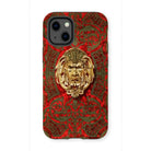 Panel in Buhl - Matthew Digby Wyatt Iphone Case, 13 Mini / Matte, Ornate Iphone Case Golden Lion Head Design Red