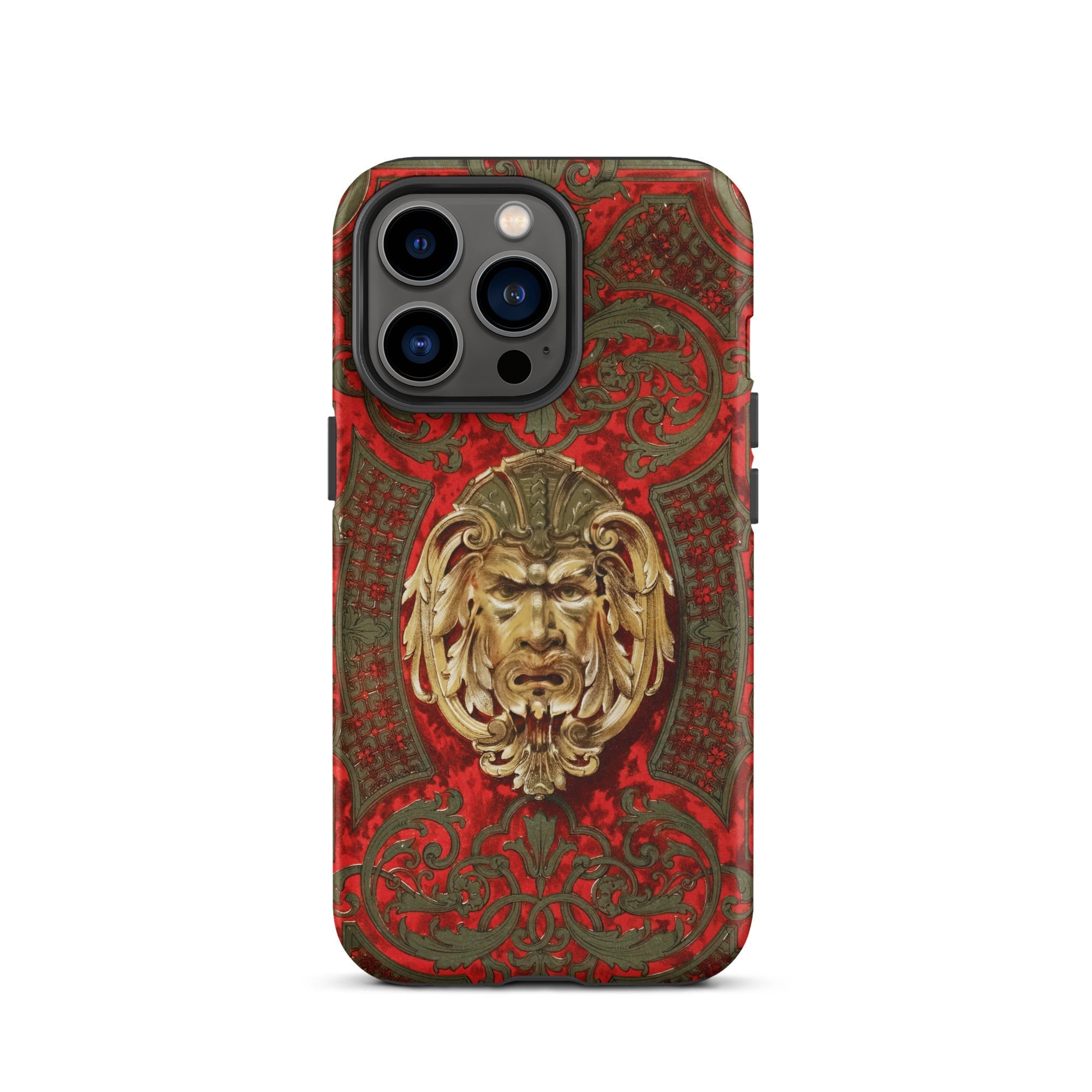 Panel in Buhl Matthew Digby Wyatt Iphone Case, 13 Pro / Matte, Red Gold Ornate Phone Case