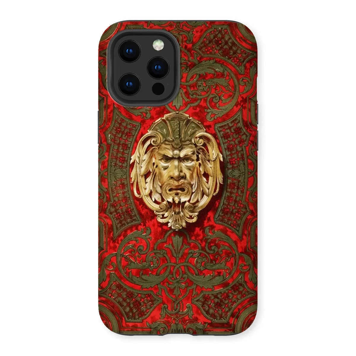 Panel in Buhl - Matthew Digby Wyatt Iphone Case, 13 Pro Max / Matte, Ornate Iphone Case Golden Grotesque Face Surrounded Intricate
