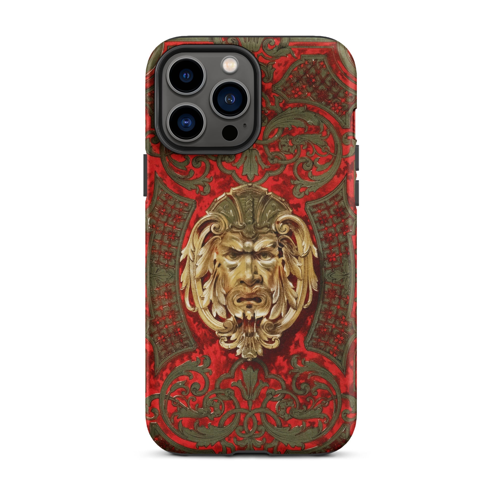 Panel in Buhl Matthew Digby Wyatt Iphone Case, 13 Pro Max / Matte, Ornate Red Gold Phone Case