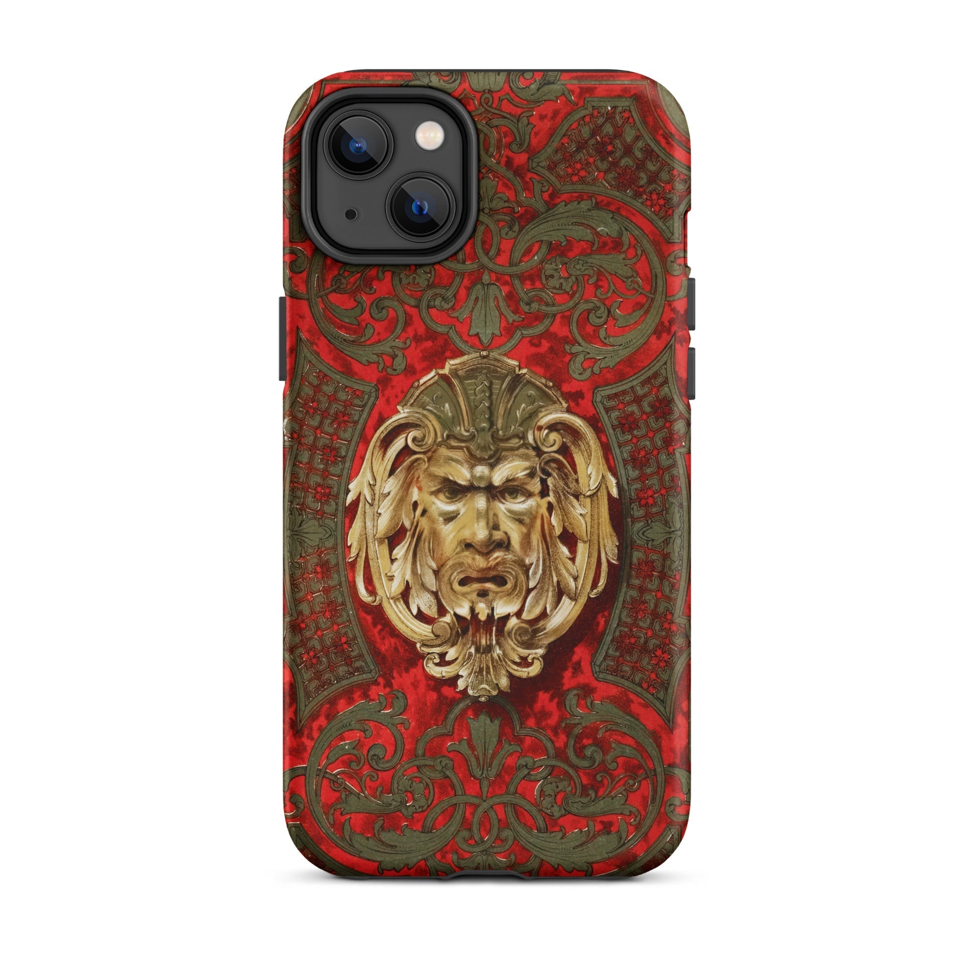 Panel in Buhl Matthew Digby Wyatt Iphone Case, 14 Plus / Matte, Ornate Red Gold Phone Case