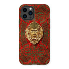 Panel in Buhl - Matthew Digby Wyatt Iphone Case, 14 Pro / Matte, Ornate Iphone Case Golden Grotesque Face Red Green