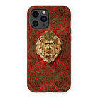 Panel in Buhl - Matthew Digby Wyatt Iphone Case, 14 Pro Max / Matte, Ornate Phone Case Golden Grotesque Face Red Green