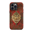 Panel in Buhl Matthew Digby Wyatt Iphone Case, 14 Pro Max / Matte, Ornate Red Gold Phone Case