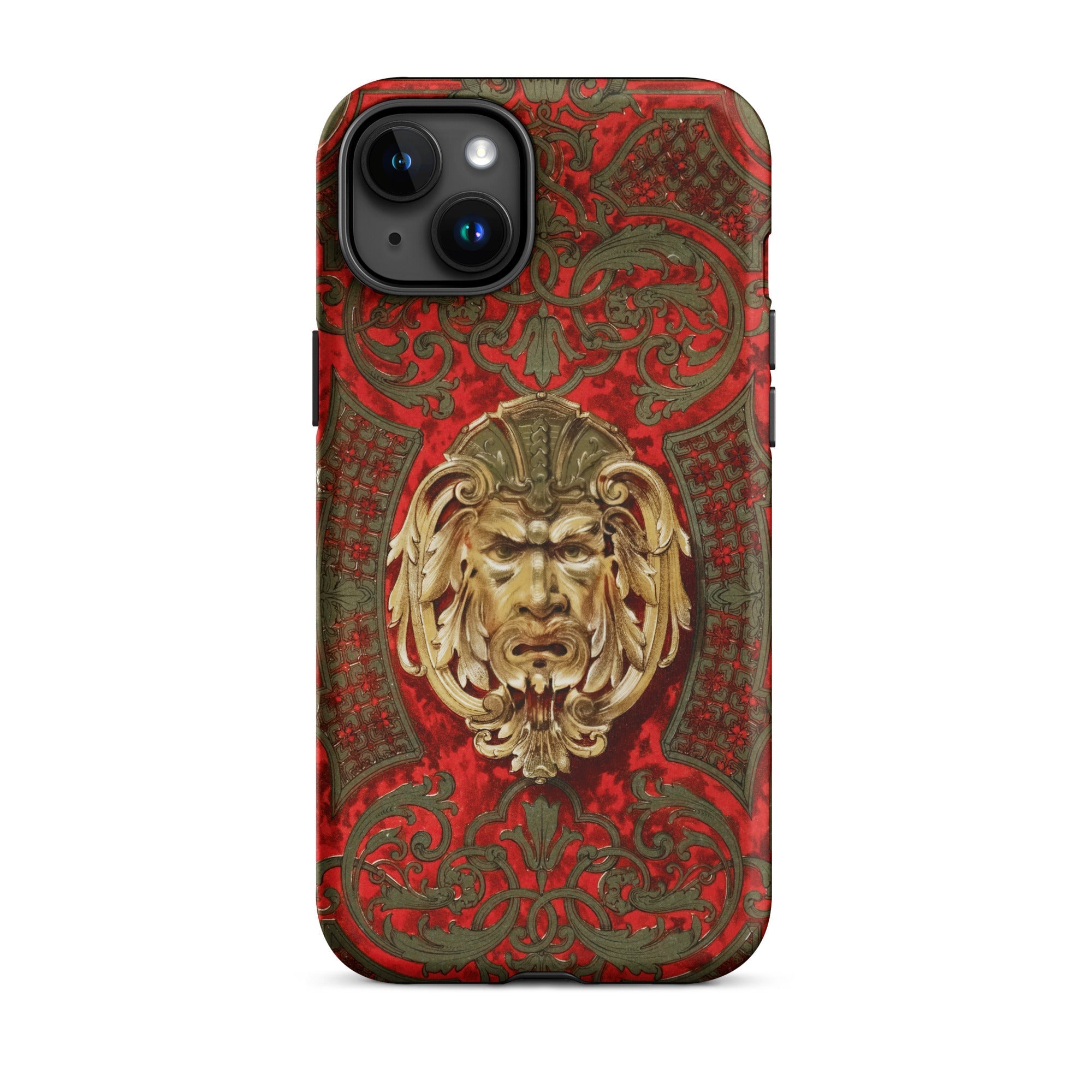 Panel in Buhl Matthew Digby Wyatt Iphone Case, 15 Plus / Matte, Ornate Red Gold Phone Case