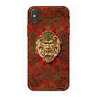 Panel in Buhl - Matthew Digby Wyatt Iphone Case, x / Matte, Ornate Phone Case Golden Grotesque Face Surrounded Intricate