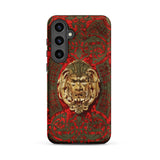 Panel in Buhl - Matthew Digby Wyatt Phone Case Samsung Galaxy S24 Plus / Matte Red Gold Ornate Phone Case Detailed Lion’s Head Matthew