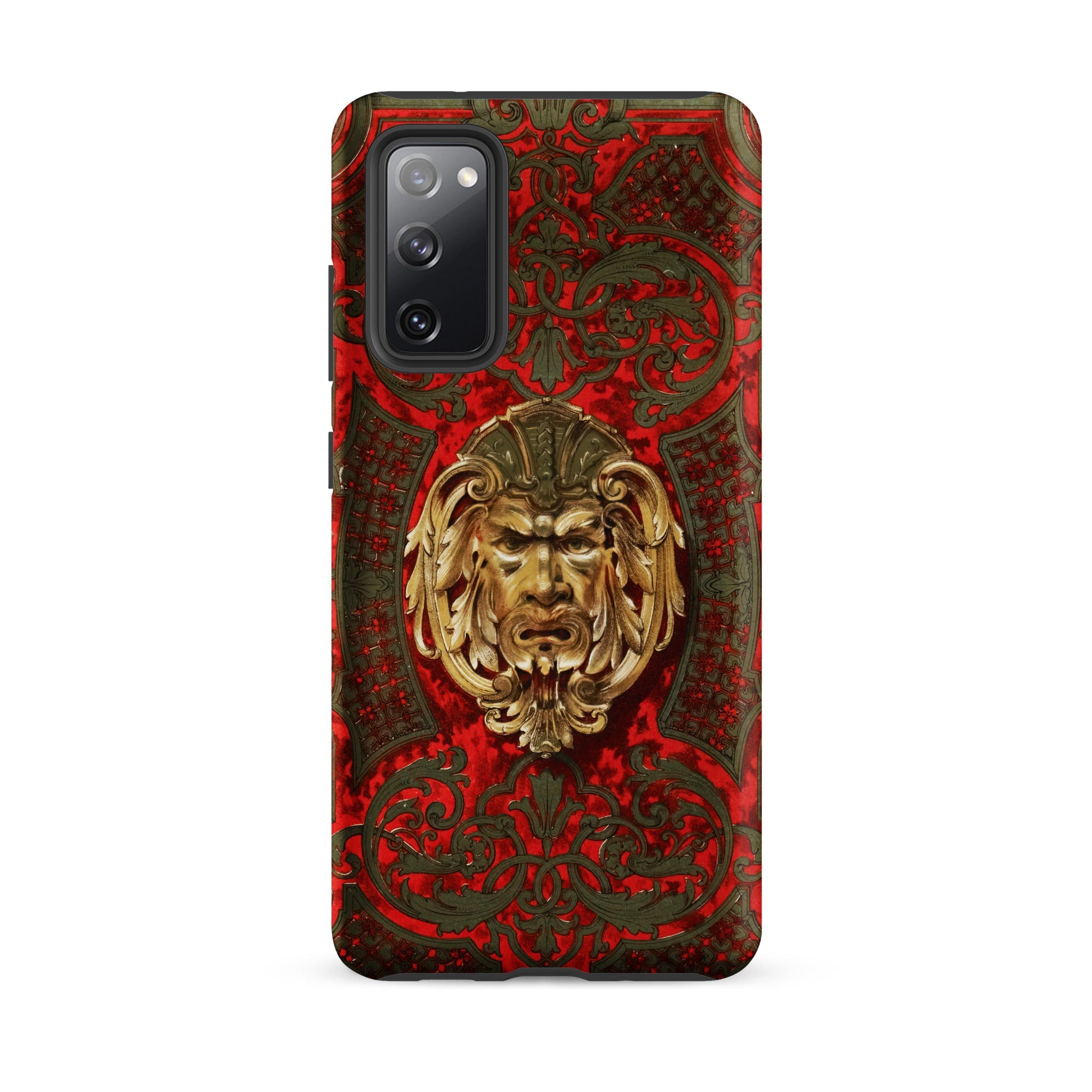 Panel in Buhl - Matthew Digby Wyatt Samsung Case, Galaxy S20 Fe / Matte, Red Phone Case Gold Mythological Face