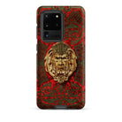 Panel in Buhl - Matthew Digby Wyatt Samsung Case, Galaxy S20 Ultra / Matte, Red Gold Ornate Smartphone Case Grotesque Mask Design