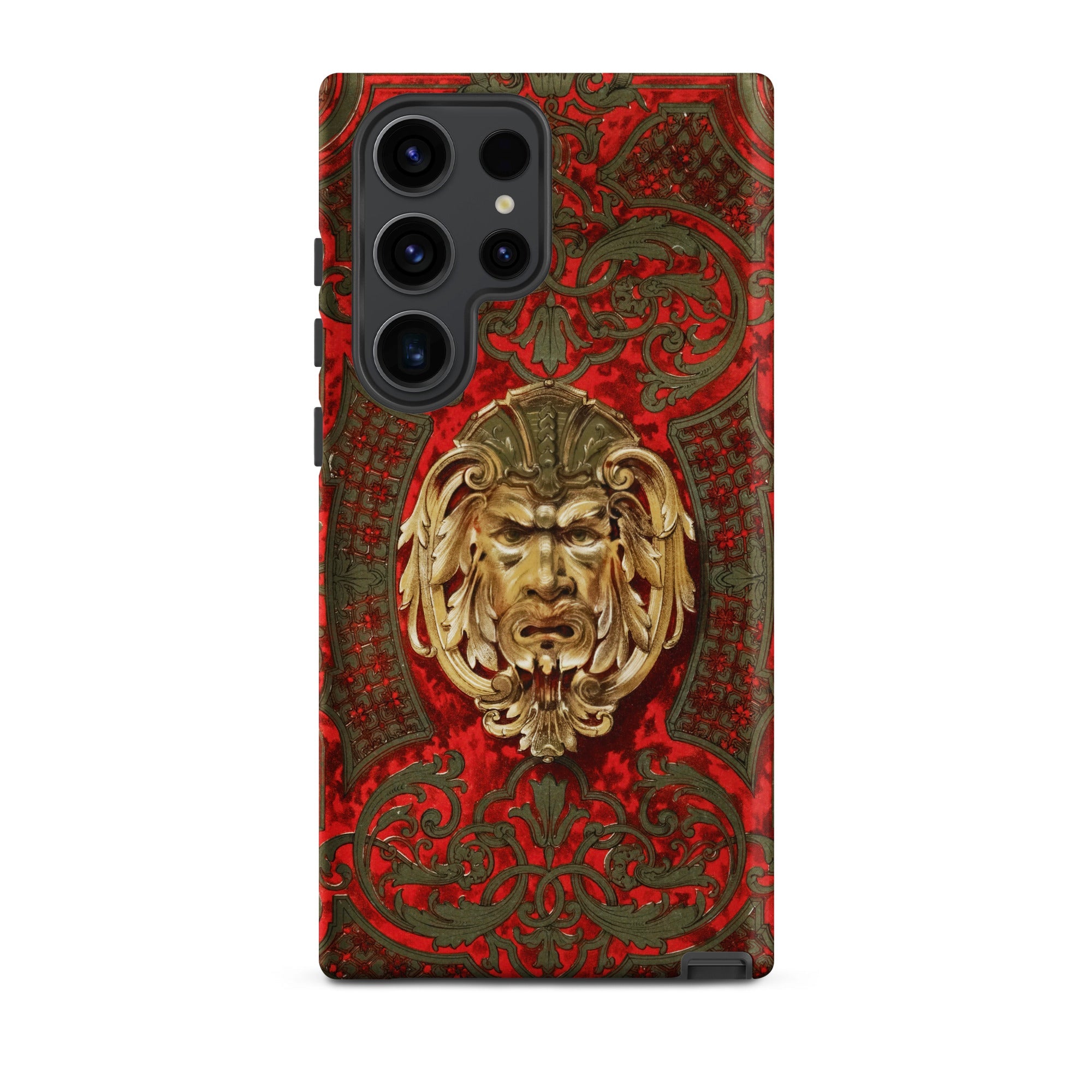 Panel in Buhl - Matthew Digby Wyatt Samsung Case, Galaxy S23 Ultra / Matte, Red Gold Phone Case Ornate Distressed Face Design