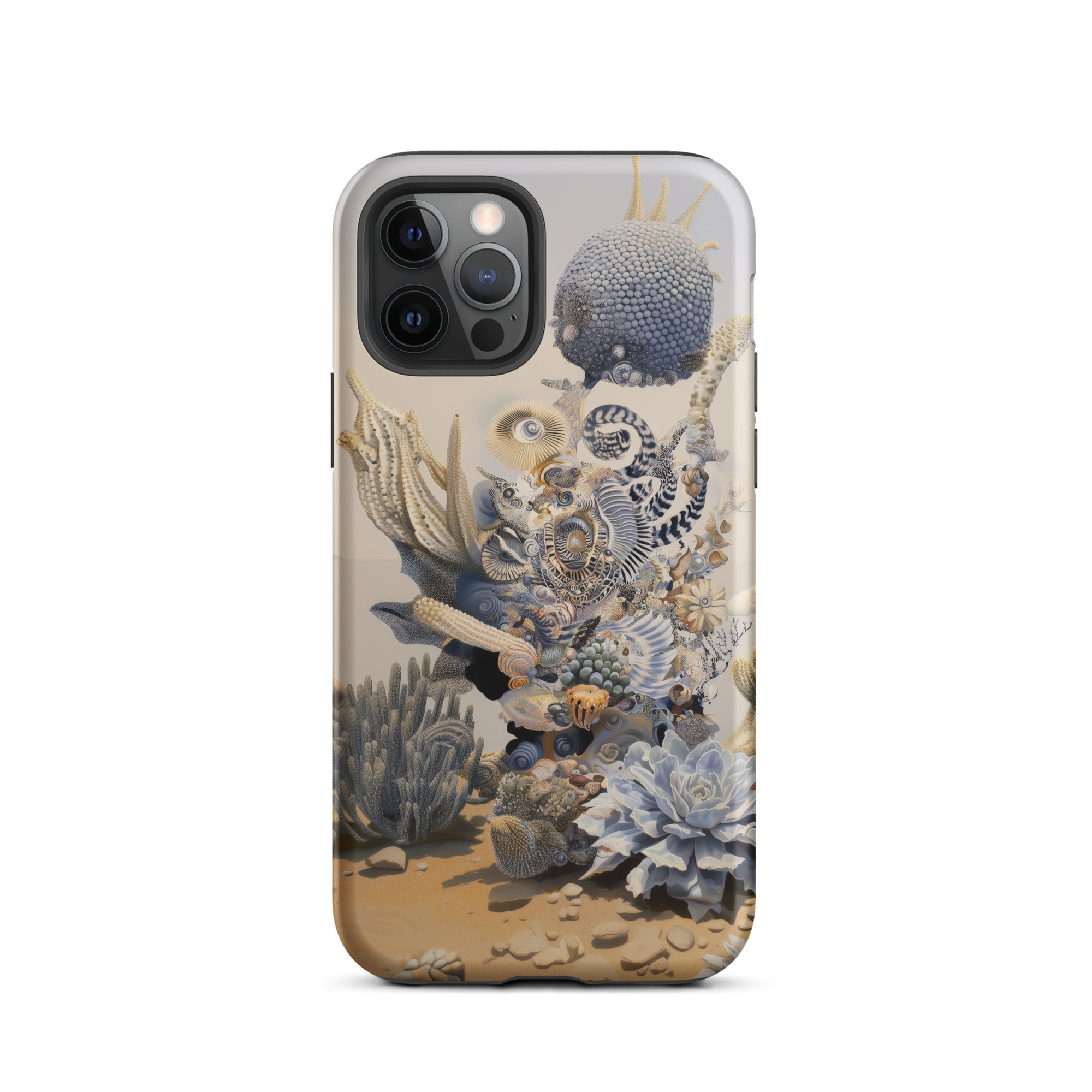 Pantheon Surreal Cactus God Art Iphone Case, 12 Pro / Matte, Coral Themed Phone Case