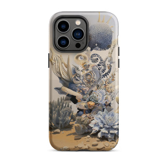 Pantheon - Surreal Cactus God Art Iphone Case, 14 Pro Max / Matte, Coral Reef Patterned Phone Case