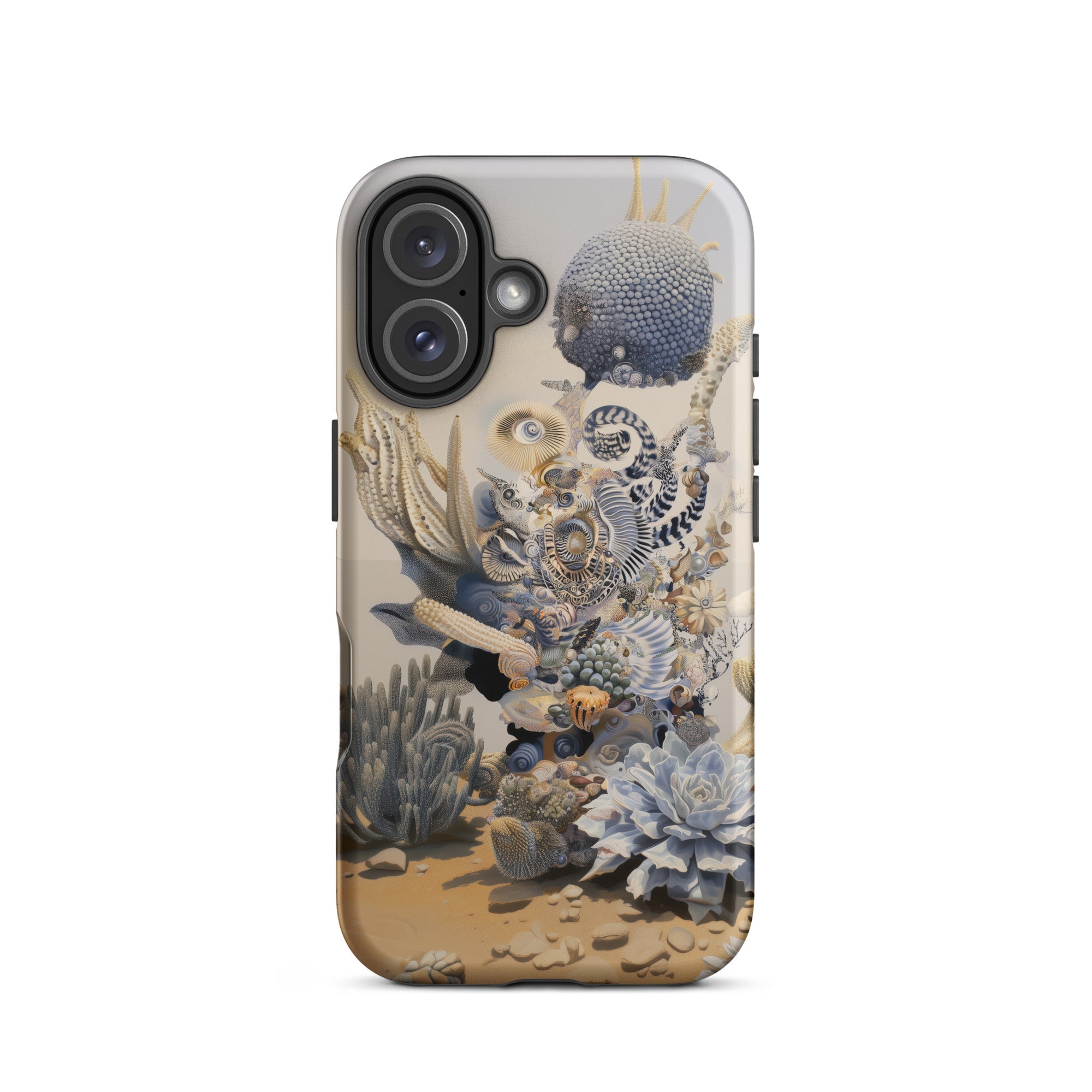 Pantheon Surreal Cactus God Art Iphone Case, 16 / Matte, Coral Reef Patterned Phone Case