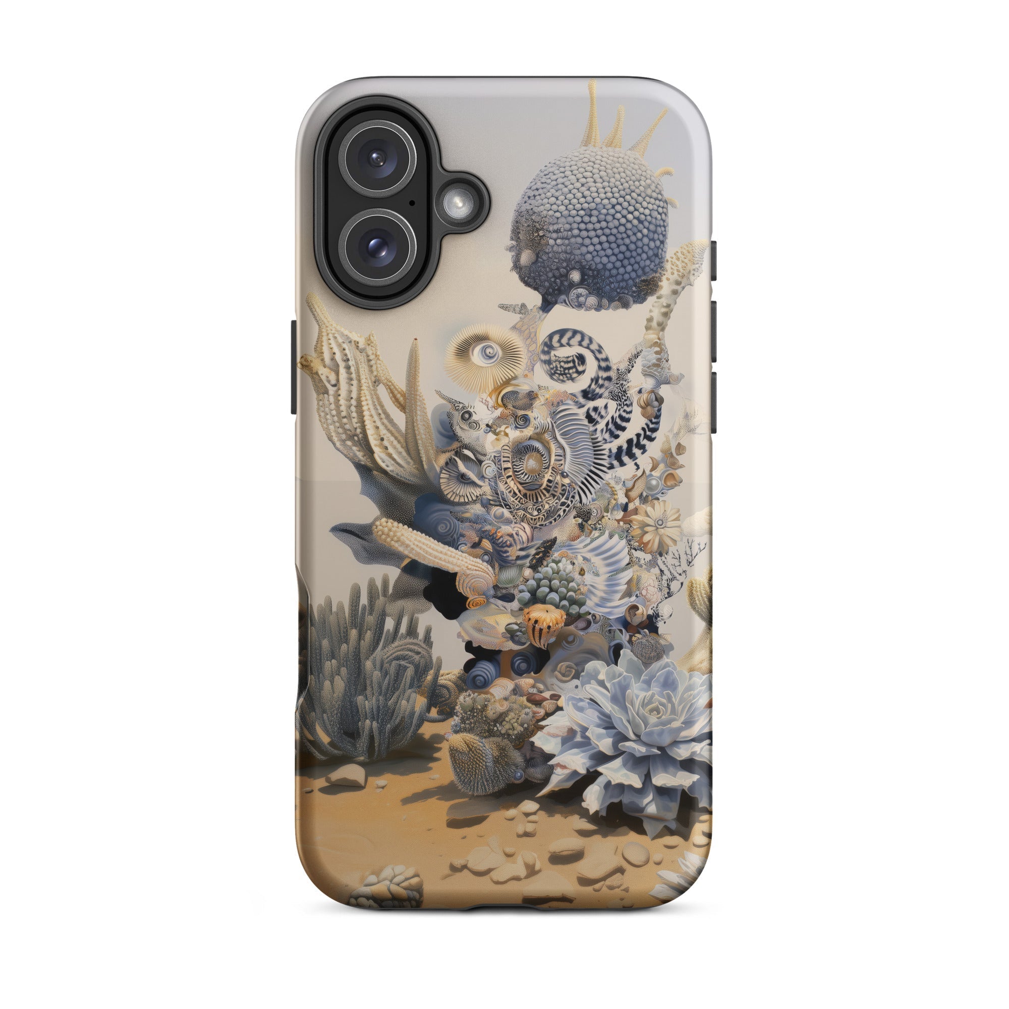 Pantheon Surreal Cactus God Art Iphone Case, 16 Plus / Matte, Phone Case Surreal Desert Flora Design