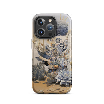 Pantheon - Surreal Cactus God Art Iphone Case, 16 Pro / Matte, Phone Case Surreal Desert Scene