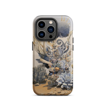 Pantheon - Surreal Cactus God Art Phone Case Iphone 14 Pro / Matte Coral Reef Patterned, Mobile Cases